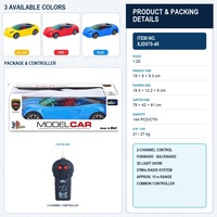 Voiture de course télécommandée abordable avec éclairage 3D, corps en plastique durable et système radio 27 MHz – Idéale comme cadeau de Noël