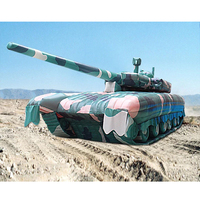 Publicité extérieure personnalisée : Modèles gonflables géants en PVC (simili-tank, cible, camouflage, canon, voiture) intégrés