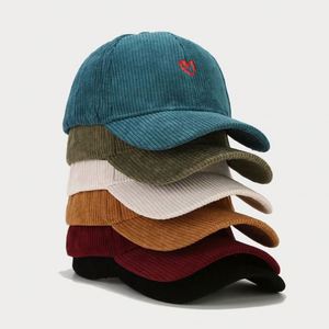 Spring Autumn New <b>Small</b> love Embroidered Corduroy Hats Baseball Cap Ladies Fashion Simple Sun Sports Caps <b>for</b> <b>Men</b> - Product Image 1