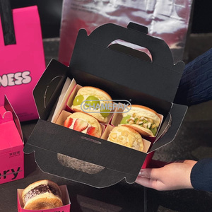 Tùy Chỉnh Món Tráng Miệng Bánh Ngọt Bánh Bao Bì Giấy Bánh Bánh Rán Món Quà <span class=keywords><strong>Cupcake</strong></span> Thực Phẩm Donut <span class=keywords><strong>Cupcake</strong></span> Bento Hộp - Product Image 3