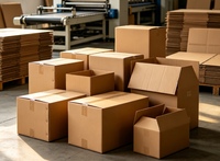 Boîte en carton ondulé recyclé OEM ODM, 3/5 plis, robuste, pour déménagement et emballage, taille et impression personnalisées