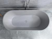 Salle de bain portable gris mat de taille personnalisée douches profondes autoportantes baignoire en acrylique pour adulte