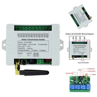 Control Remoto Universal Inalámbrico de 4 Canales, Interruptor de Luz LED, Salida de Relé, Receptor de Radio RF de 433 Mhz, AK-C211008 F385