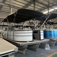 Bateau ponton en aluminium soudé, mini, de luxe, personnalisé et économique, pour la pêche et les fêtes sportives, avec couleur personnalisable