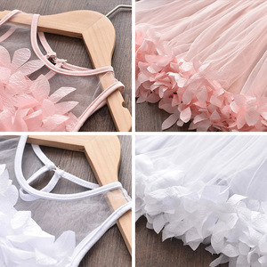 かわいいノースリーブ花びらガーゼホット日本の学校の子供の女の子のドレス - Product Image 5