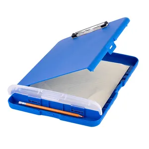 Clipe de armazenamento dobrável portátil de plástico a4 personalizado, à prova d' água para escritório e escola