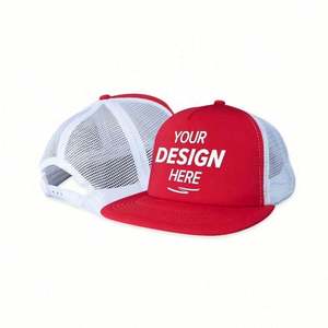 Casquette de camionneur 5 panneaux en mousse marron personnalisée avec broderie de logo à la mode en tissu maillé pour l'extérieur ou une utilisation décontractée - Product Image 5