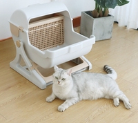 Bac à litière pour chat autonettoyant, fonction de nettoyage facile, semi-automatique et accessoires