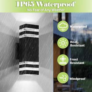 Lámpara de Pared LED de Doble Cabezal, Impermeable, de Aluminio, Cuadrada, para Exteriores, Jardín, Porche, con Clasificación IP 65, Decoración del Hogar, Venta al Por Mayor - Product Image 6