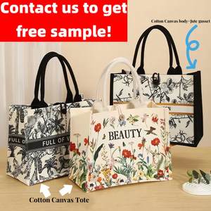 Bangji Cá nhân hoá tùy chỉnh đay vải bãi biển Tote Túi công suất lớn Tote quà tặng thân thiện với môi Túi vải máy tính - Product Image 6