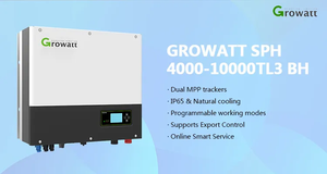 Growatt 5KW อินเวอร์เตอร์ไฮบริด10กิโลวัตต์ระบบพลังงานแสงอาทิตย์เชื่อมต่อเครื่องกำเนิดไฟฟ้าและกังหันลมบนหลังคาแหลม - Product Image 3