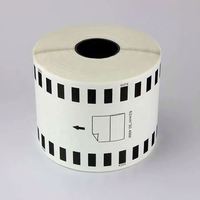 Porte-étiquette en papier thermique continu compatible DK 22205 62mm x 30.48mm emballage en carton autocollant adhésif