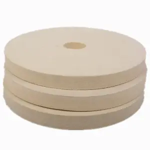 Wool Hard Soft Felt Material Abrasive Grinding Buffing Polishing Wheel for Glass Gem Marble Stone Abrasive Disc 4 Inch White