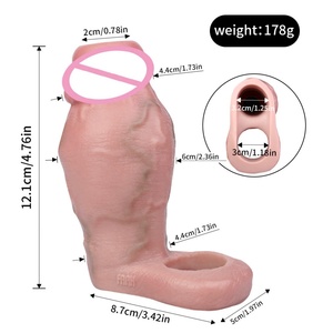 FAAK - Juego de Fundas Realistas para Pene, Fundas para Agrandar el Pene, Juguete Sexual Erótico, Funda para Pene Personalizada para Hombres - Product Image 5