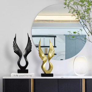 Aigle doré déployant ses ailes, <span class=keywords><strong>décoration</strong></span> de <span class=keywords><strong>bureau</strong></span> abstraite moderne et simple, cadeau d'ouverture pour le patron, ornement pour le salon - Product Image 2