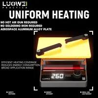 Platform Pemanasan Universal Luowei HS3 untuk Pemisahan Motherboard iPhone X-16Pro Max, Rangka Tengah, Chip CPU, BGA, Peralatan Seluler