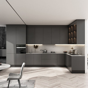 Yeni stiller tasarımlar Modern bluz kaliteli özel lake <span class=keywords><strong>PVC</strong></span> Modern tarzı mutfak dolabı - Product Image 2
