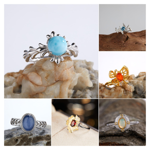 Tùy Chỉnh Thời Trang Mới Thiết Kế Đá Quý Nhẫn Sterling Bạc Trang Sức Tự Nhiên Mossanite Đá Quý Nhẫn Cho Phụ Nữ - Product Image 5