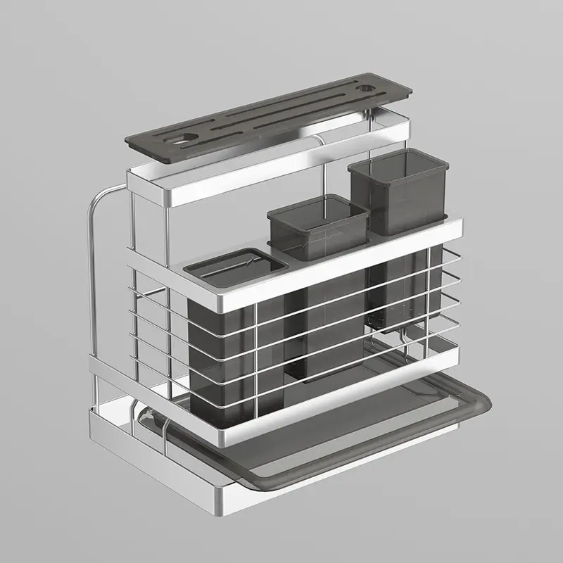 Home table knife standing storage rack chopstick holder with drain pallet cut board hanging rack for kitchen