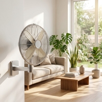 Ventilateur de table rétro élégant en métal, haut de gamme, 110 V, 10, 12 et 16 pouces, pour usage résidentiel et commercial