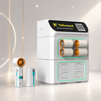 Quiosco Inteligente 2 en 1 para Alquiler de Ventiladores Compartidos y Baterías Externas, Gabinete de Carga Autoservicio Todo en Uno para Uso en Interiores  "Todo en Uno + Inteligente"