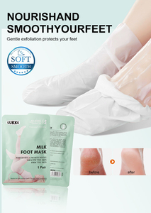 Set <span class=keywords><strong>de</strong></span> Mascarillas para Manos y Pies UUKKG, Calcetines con Forro <span class=keywords><strong>de</strong></span> Gel para Piel Seca y Agrietada, Tratamiento <span class=keywords><strong>de</strong></span> Spa Nocturno, Lavables y Ecológicos UU4961 - Product Image 2