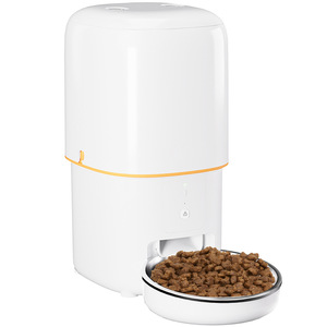 Smart Pet Feeder 2.4G WiFi <b>Remote</b> <b>Control</b> Timed Quantitative Automatic Feeder <b>For</b> Dogs And Cats White And Black Rounded Us <b>Plug</b> - Product Image 2