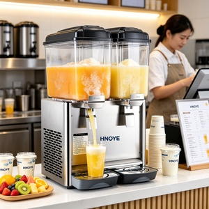 Distributeur de jus à double température, machine à boissons commerciale à 2 cylindres pour les salons de thé - Product Image 1