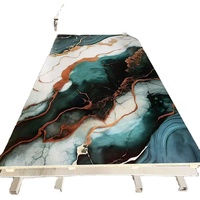 Échantillon de panneau mural décoratif en PVC insonorisant fluorescent brillant pour chambre à coucher, hôtel, escalier - usage domestique et commercial