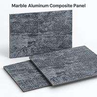 Panneau composite en aluminium marbré à veines épaisses de 3 mm, revêtement PE, panneau ACM pour la décoration intérieure de magasins