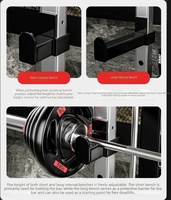 Máquina Smith con Jaula de Potencia y Sistema de Cables para Gimnasio en Casa, Estación Multifunción de Entrenamiento de Fuerza, Estructura de Acero Reforzado con Capacidad de 700 kg