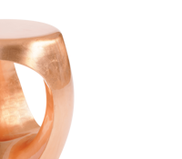 Vente flash - Tabouret ou table d'appoint moderne et polyvalent personnalisable avec des courbes fluides et une finition brillante en émeraude