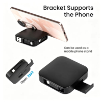 Cadeaux promotionnels avec logo, câble rétractable 4 en 1 3A 60W PD à charge rapide avec support de téléphone pour imprimante, ordinateur et lecteur de codes-barres