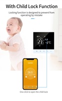 Termostato Inteligente RKHK Tuya WIFI 16A Eléctrico 3A para Caldera de Agua, Controlador de Temperatura con Pantalla Táctil para Instalaciones de Calefacción por Suelo Radiante