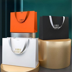 Sac en papier kraft recyclé écologique, sac en papier sans couture pour vêtements, sac en papier personnalisé pour aliments avec poignée - Product Image 1