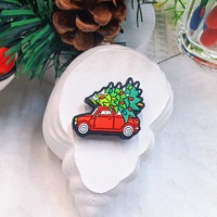 Série de Noël Perles en silicone à motifs de dessins animés en guirlande Stock en gros d'usine Perles DIY Bonhomme en pain d'épices Père Noël