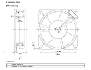 พัดลม EC ประสิทธิภาพสูง ebm- W2G115-AG71-12 ขนาดกะทัดรัด ประหยัดพลังงาน สำหรับระบบระบายอากาศ HVAC - Product Image 3