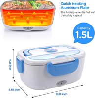 Boîte à lunch électrique portable 2-en-1 en acier inoxydable pour la maison, avec sac de transport, pour la cuisine