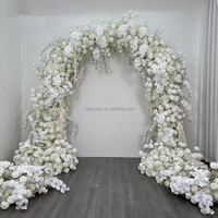 Arches de mariage blanches faites à la main de haute qualité avec des fleurs artificielles douces pour l'obtention du diplôme fête des mères décorations de fête de Pâques