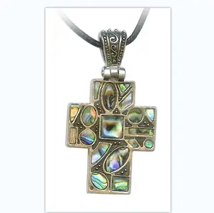 Motherofpear cross necklace Cross necklace hawaiian jewelry Celtic cross knot necklace