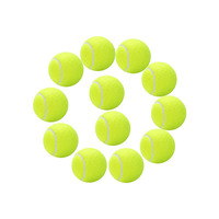 Balles de tennis en caoutchouc durables à haute élasticité, directement de l'usine, hauteur de rebond de 125-135 cm, diamètre de 63,5 mm, poids de 58 g, pour l'entraînement