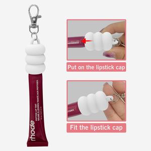 Top Seller Lipstick Tube <b>Key</b> Chain Lipstick Keychain Caps Moisturizing Lip Oil Rubber <b>Ring</b> <b>Bag</b> Pendant <b>Key</b> Chain - Product Image 3