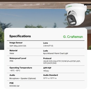 Sistema de Cámaras de Vigilancia CCTV G.Craftsman GR-DFX-M5S-K8, Kits NVR Competitivos con Cámaras IP HIK, <span class=keywords><strong>UNIVIEW</strong></span>, Reolink, Annke y Longse - Product Image 2