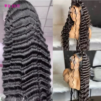 Perruque frontale en dentelle HD 13x4 13x6 en cheveux humains vietnamiens bruts alignés avec les cuticules, ondulations profondes et lâches, vente en gros