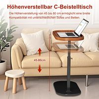 Table basse en bois moderne minimaliste multifonctionnelle à hauteur réglable avec pieds en fer