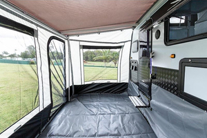 MJC Fabricant Direct 4x4 <span class=keywords><strong>13</strong></span> pieds aux normes australiennes camping-car Rv caravane avec cuisine extérieure en acier teinté - Product Image 5