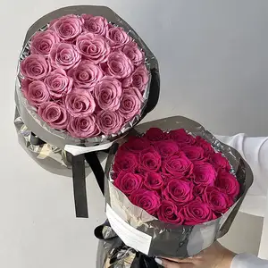 फैक्टरी थोक रंगीन चयन डियाब्लो शैली कृत्रिम हस्तनिर्मित हमेशा के लिए Immort अनन्त संरक्षित असली प्राकृतिक गुलाब का फूल