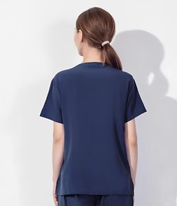 Juego de 2 uniformes médicos de trabajo, top de manga corta con cuello en V y 3 bolsillos, pantalones elásticos, de secado rápido y absorbente de sudor - Product Image 2