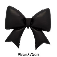 Ensemble de ballons en aluminium brillants extra-larges noirs style Ins pour la décoration de fêtes d'anniversaire, événements de grand ouverture, centres commerciaux BLN