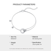 Inspirational classico minimalista signore gioielli Sterling Ag 925 argento infinito Billie Bijoux bracciale regalo di san valentino